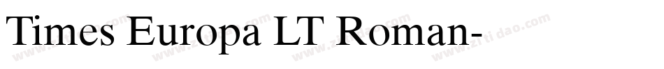 Times Europa LT Roman字体转换